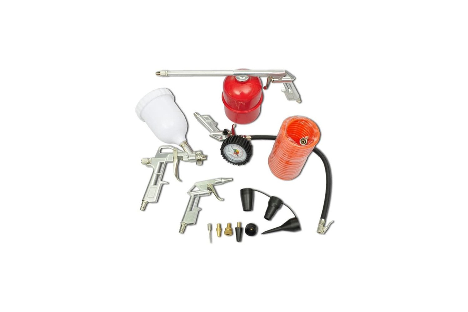 vidaXL 140255 Air Tool Set Kit Spray Paint Gun For Compressor