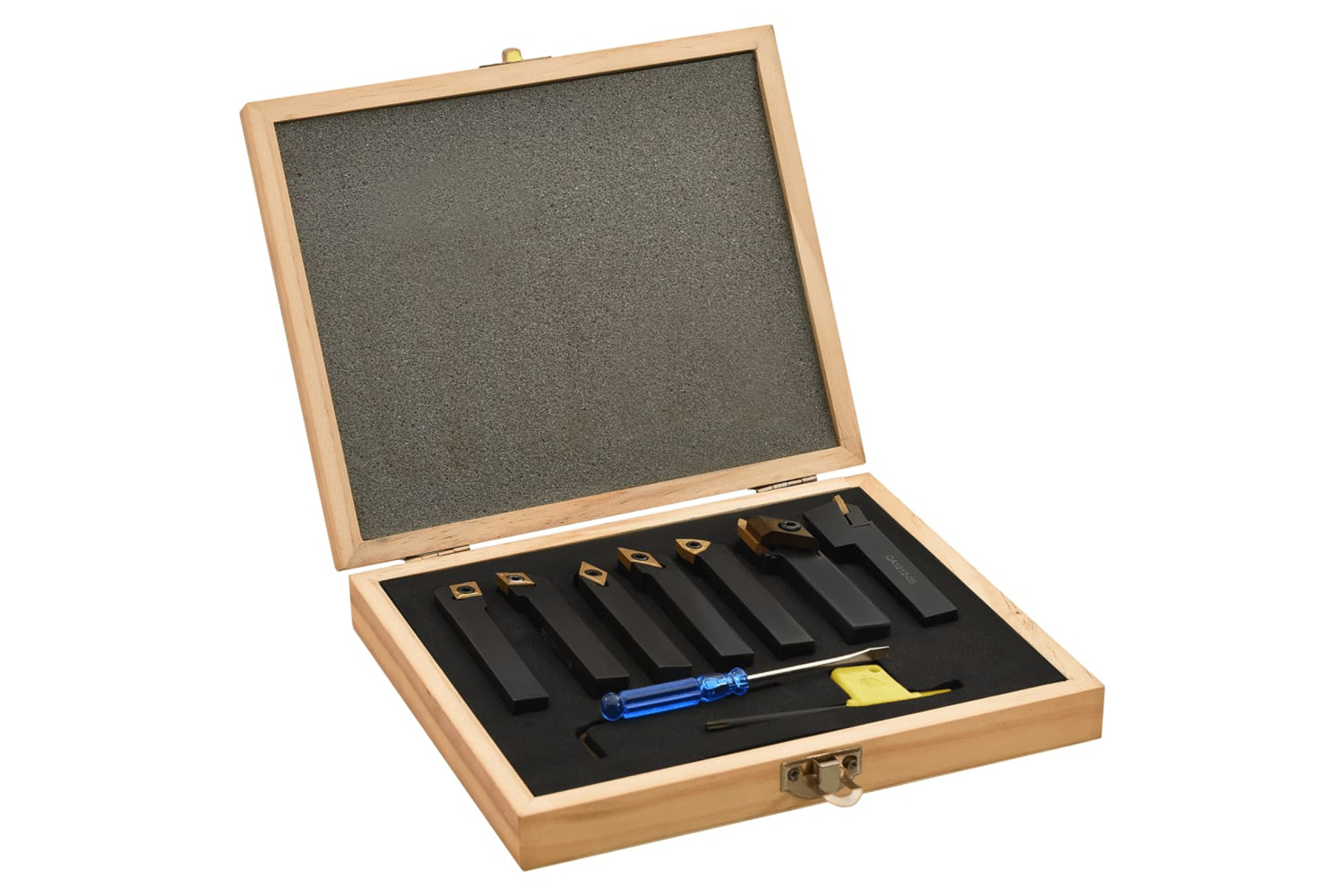 vidaXL 12 Pieces Indexable Turning Tool Set 12x12mm 80mm