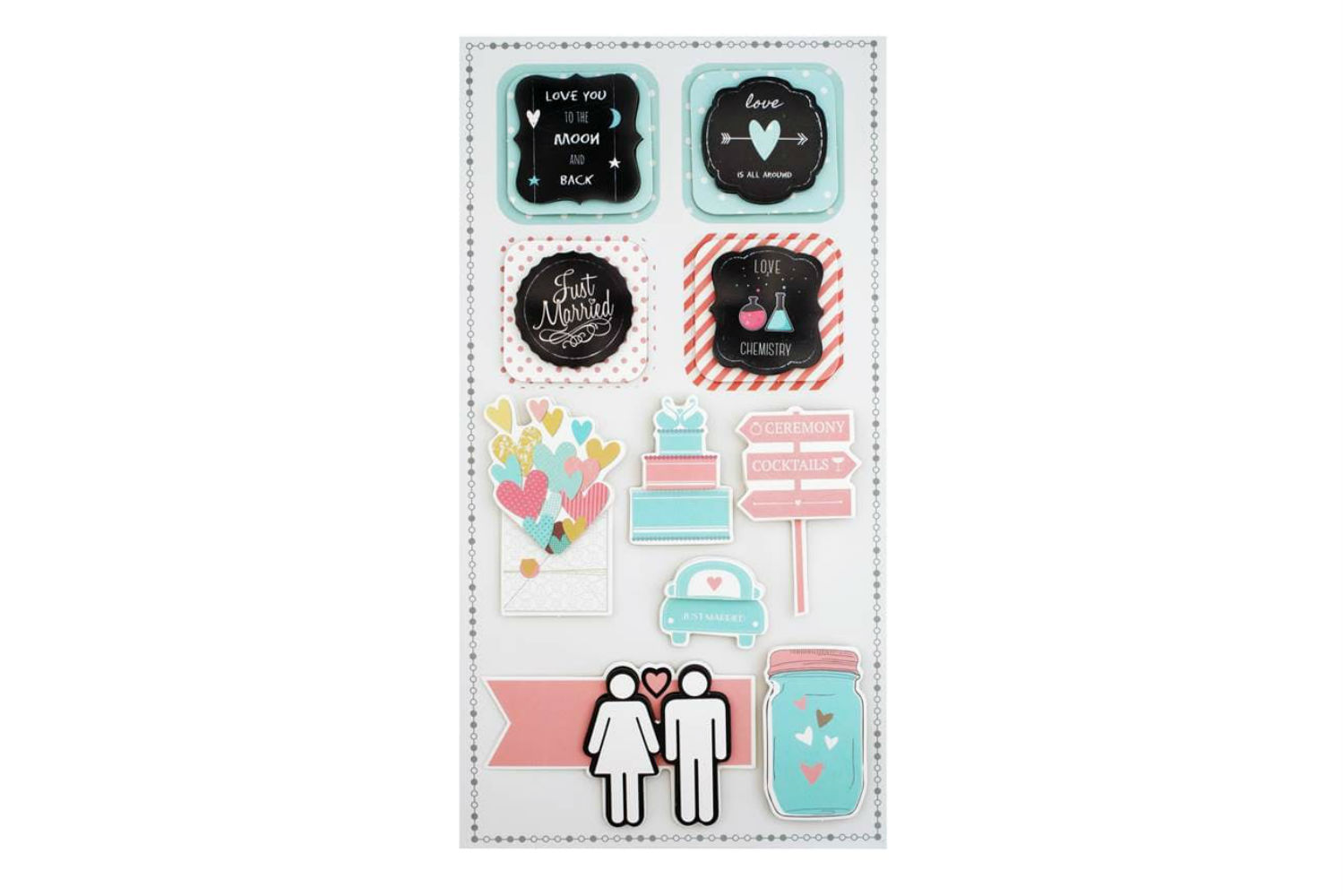 3D Sticker Set | Wedding