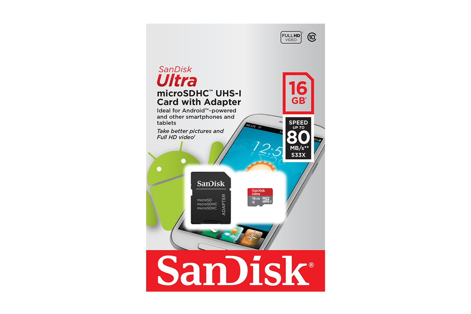 Sandisk 16GB Ultra Micro SD with Adapter