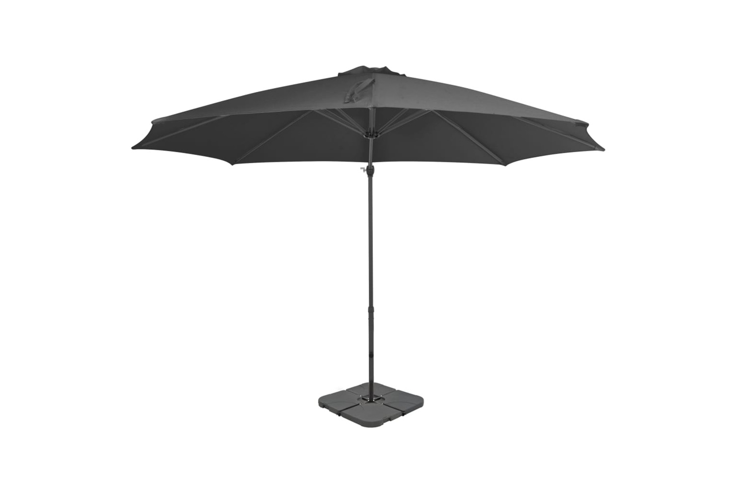 vidaXL 276333 Outdoor Umbrella With Portable Base Anthracite