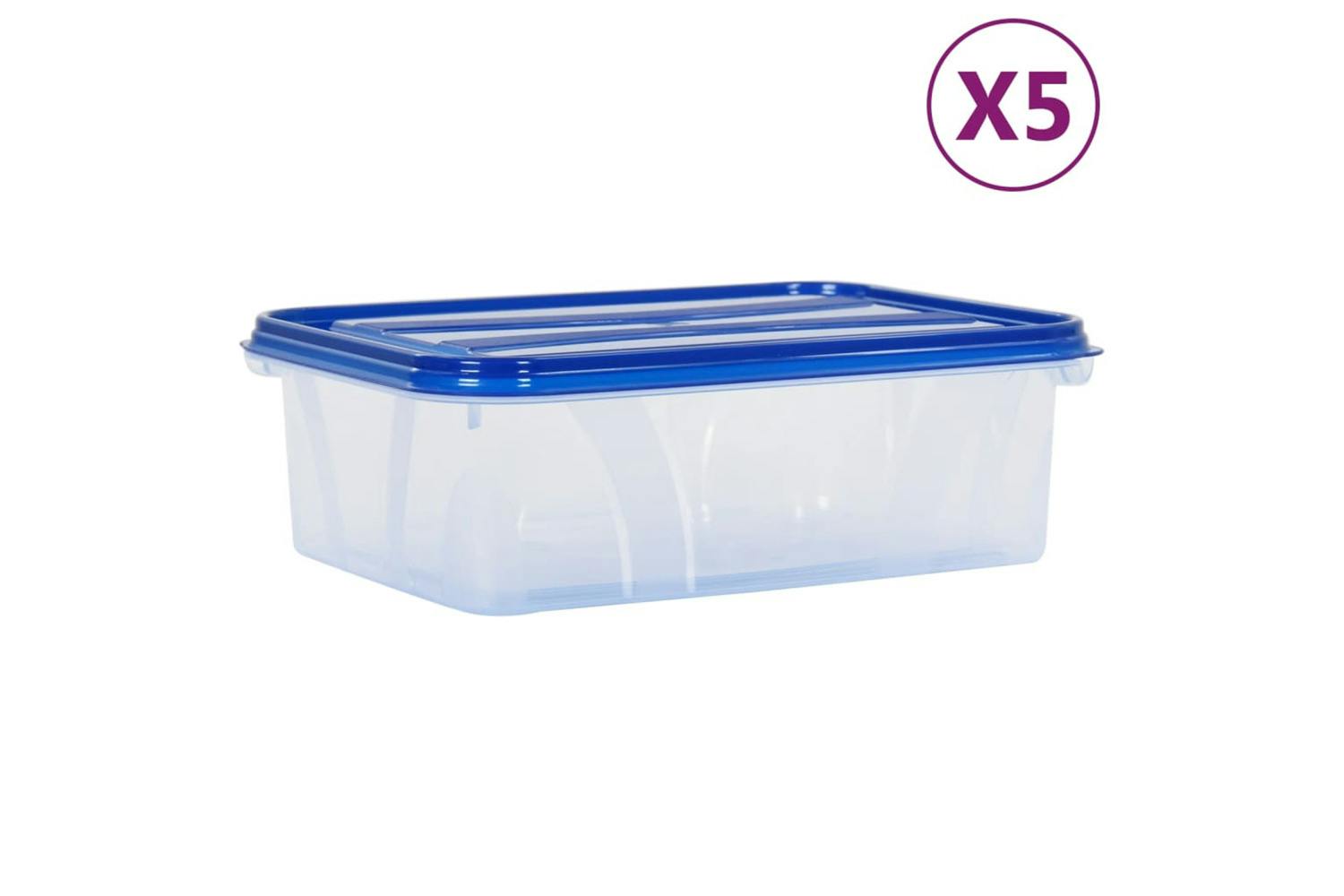 Vidaxl Food Storage Containers With Lids 5 Pcs Pp