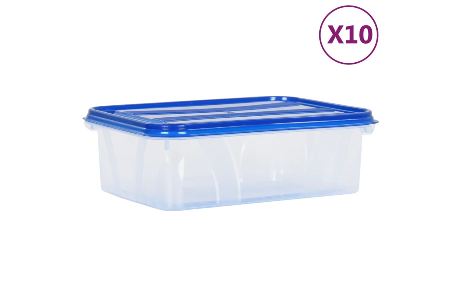 vidaXL Food Storage Containers With Lids 10 Pcs Pp