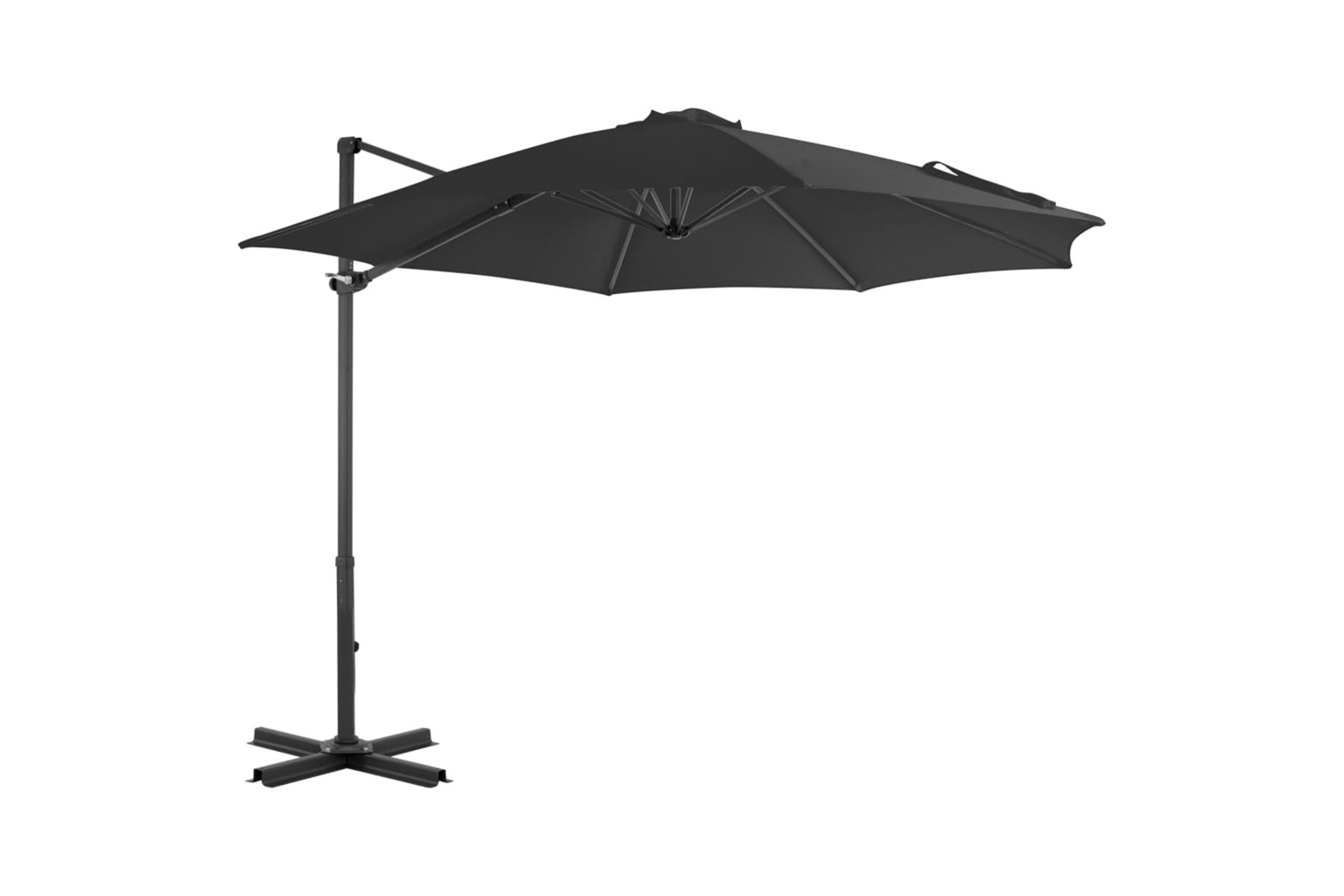 vidaXL 44622 Cantilever Umbrella With Aluminium Pole Anthracite 300cm