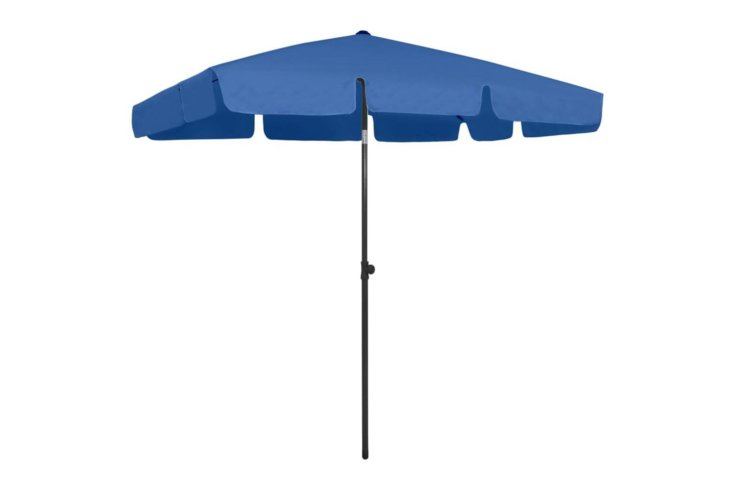 Vidaxl 314734 Beach Umbrella Azure Blue 200x125 Cm