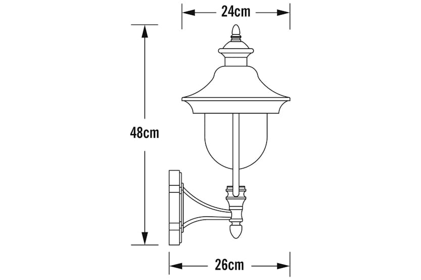 Konstsmide 434056 Wall Light Parma Up Brushed Stainless Steel