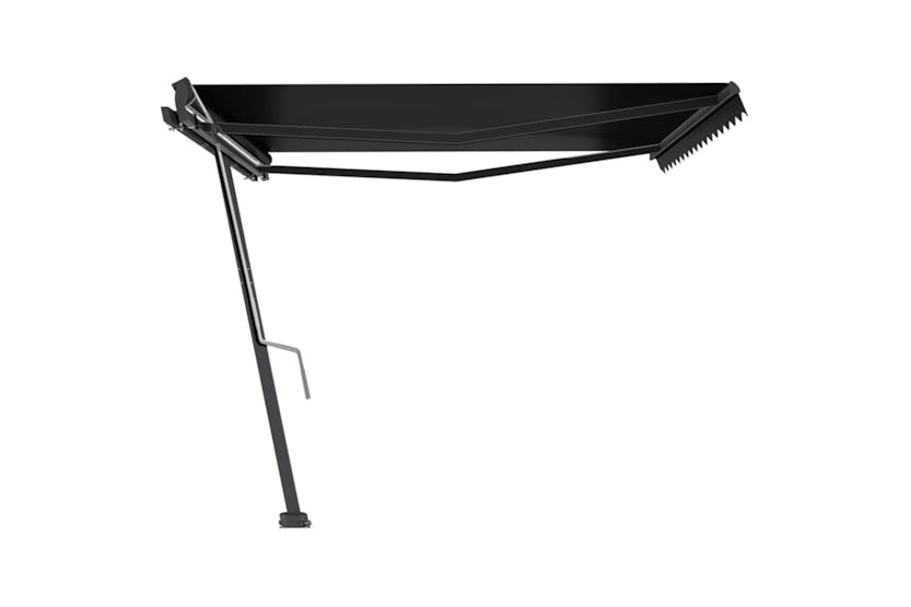 Vidaxl 3069739 Freestanding Manual Retractable Awning 400x300 Cm Anthracite