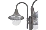 Vidaxl 44207 Garden Post Light E27 220 Cm Aluminium 3-lantern Bronze