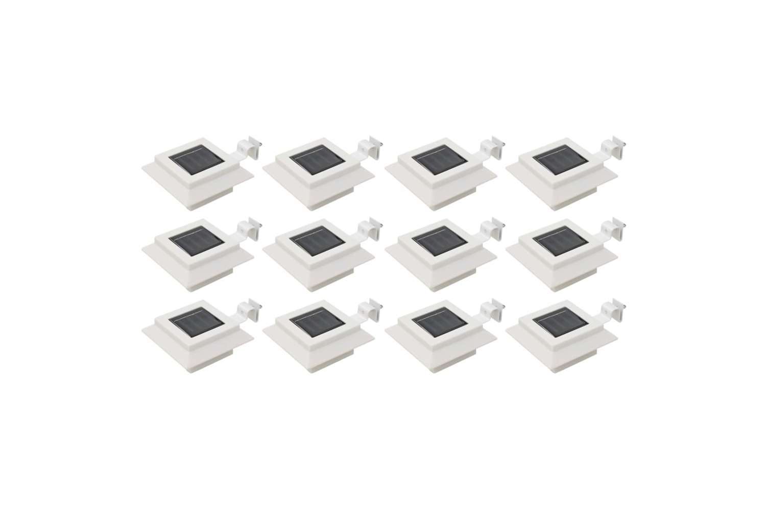 vidaXL 277137 Outdoor Solar Lamps 12 Pcs Led Square 12cm White