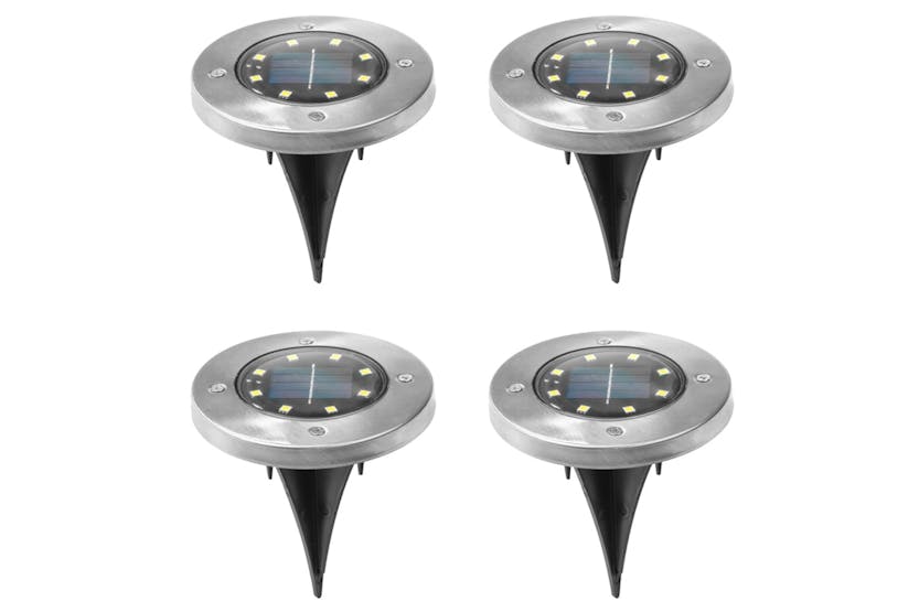 Hi 435252 Led Solar Garden In-ground Light Set 4pcs