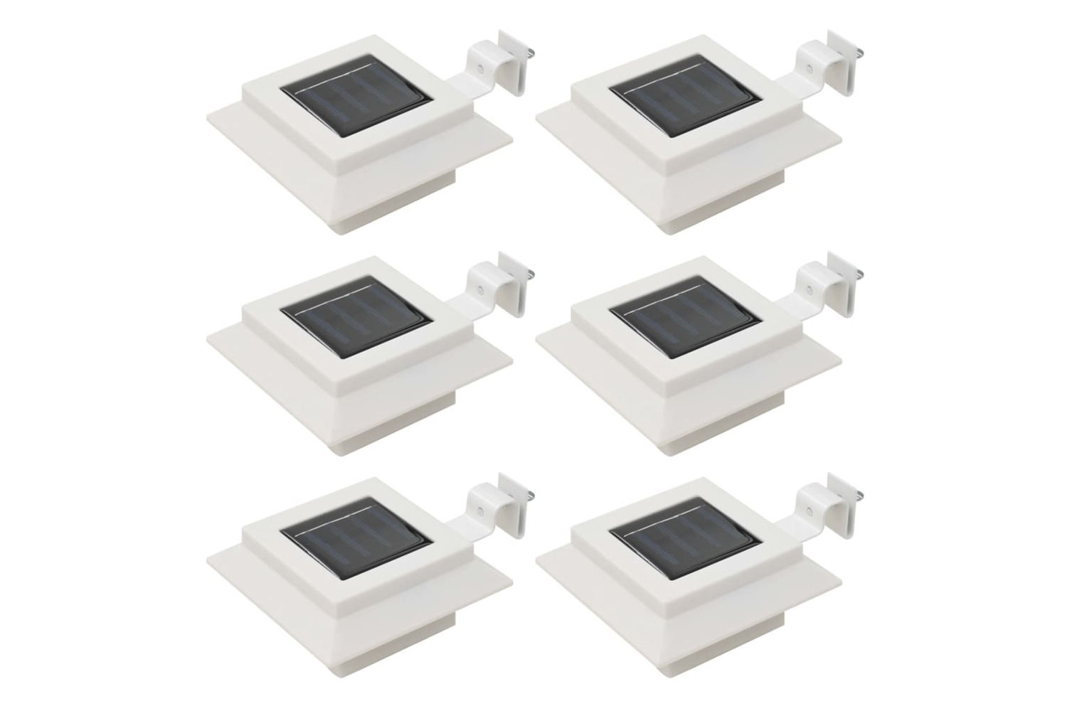 vidaXL 44469 Outdoor Solar Lamps 6 Pcs Led Square 12cm White