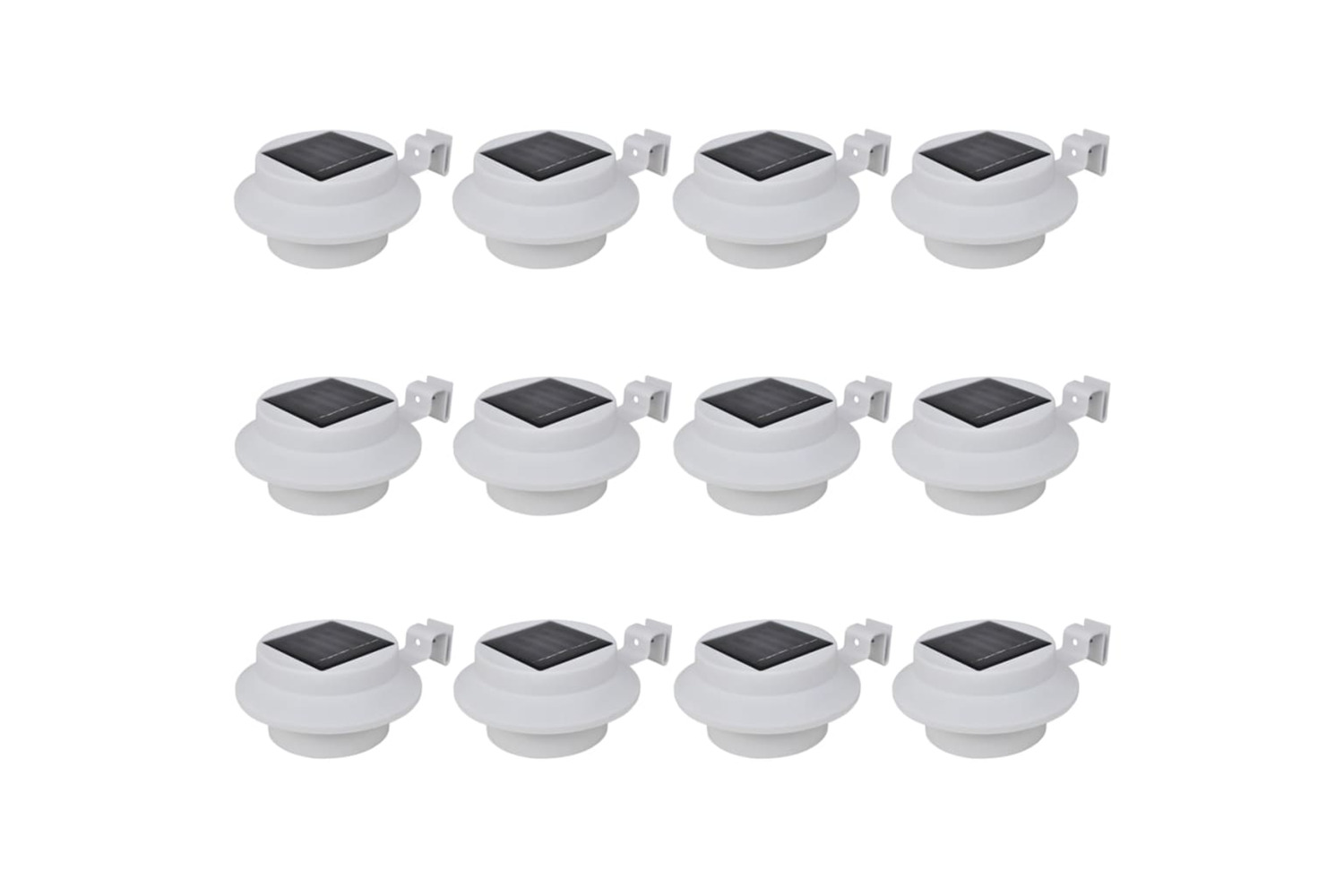 vidaXL 277123 Outdoor Solar Fence Lamps 12 Pcs Led White