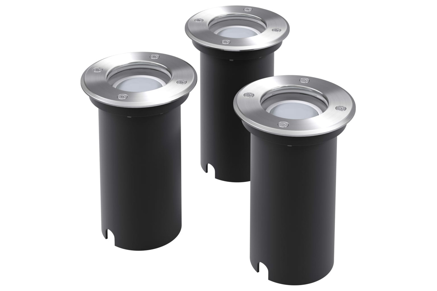 vidaXL 42412 Outdoor Led Ground Lights 3 Pcs Round