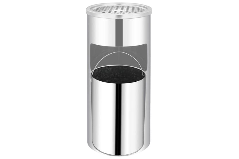 Vidaxl 51095 Wall Ashtray Dustbin Stainless Steel 26 L