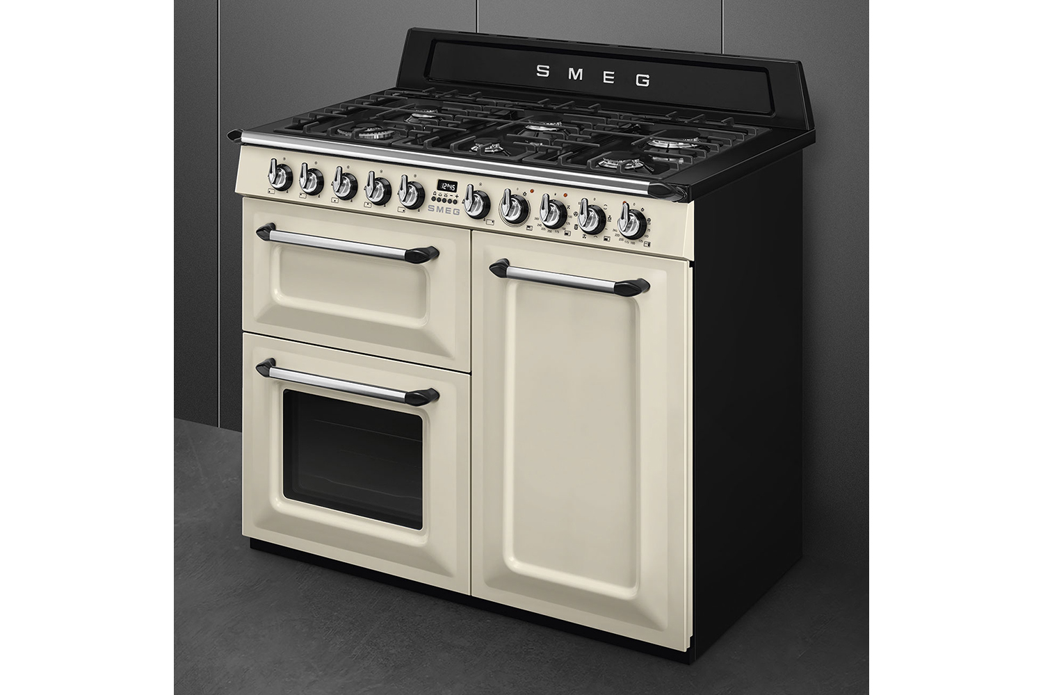 Smeg 100cm Dual Fuel Range Cooker | TR103P | Cream