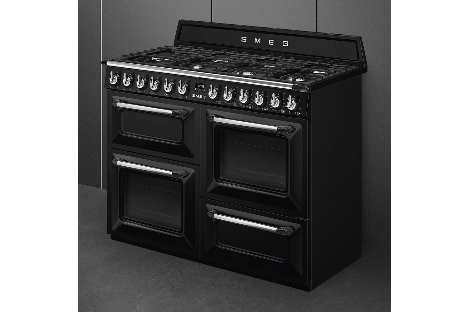 Smeg 110cm Dual Fuel Range Cooker | TR4110BL1 | Gloss Black