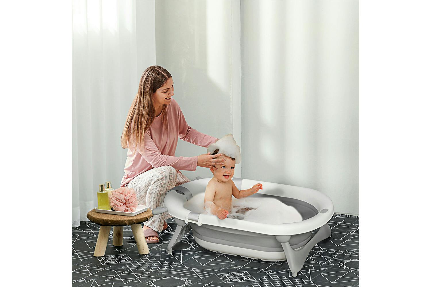 Homcom 400-014 Foldable Portable Baby Bath Tub