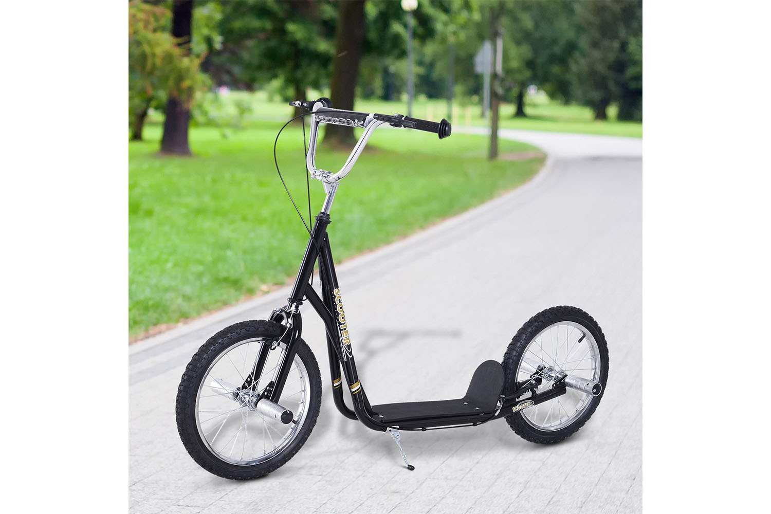 Homcom 53-0016 16" Kids Bicycle Scooter | Black