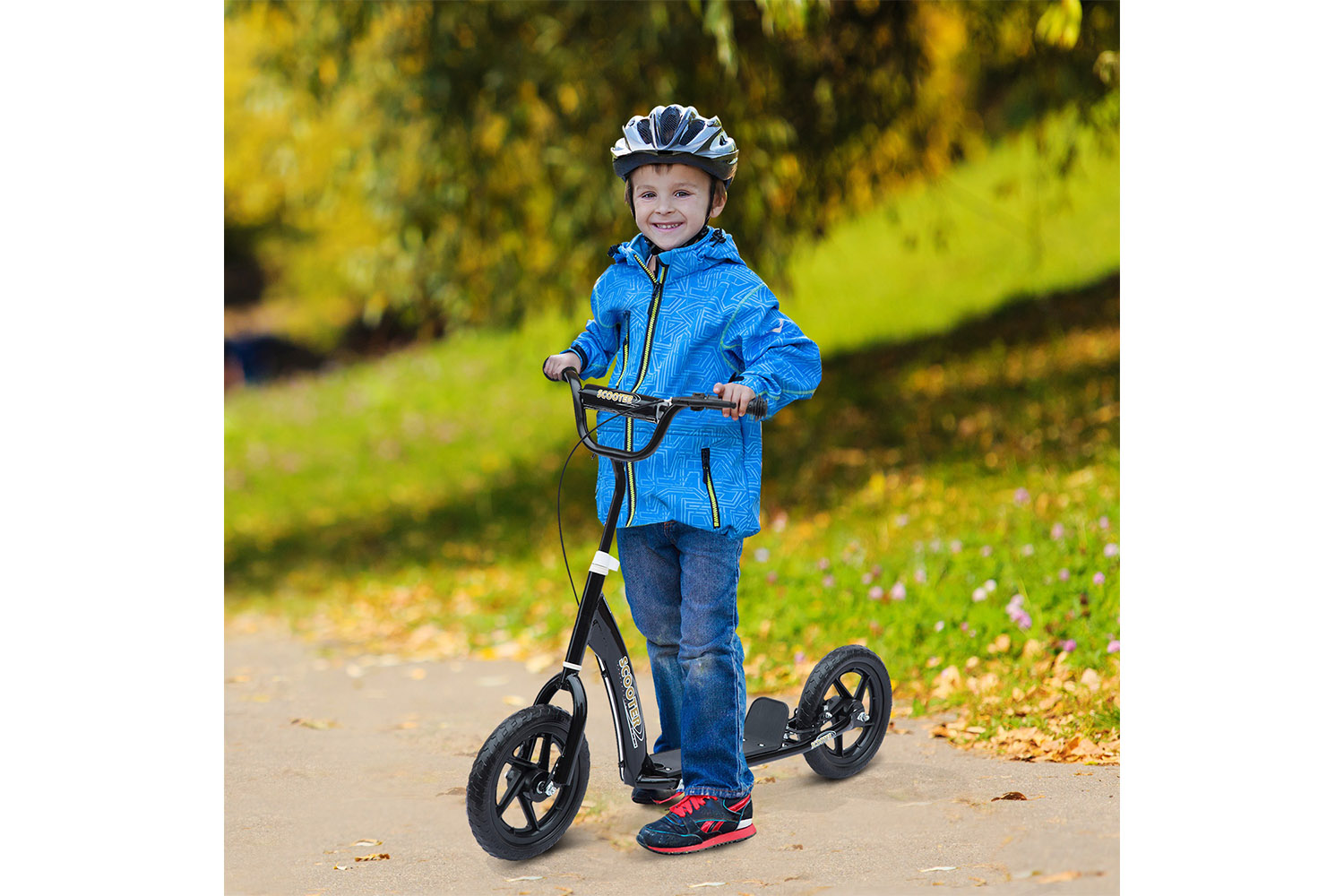 Homcom 53-0018 12" Kids Bicycle Scooter | Black