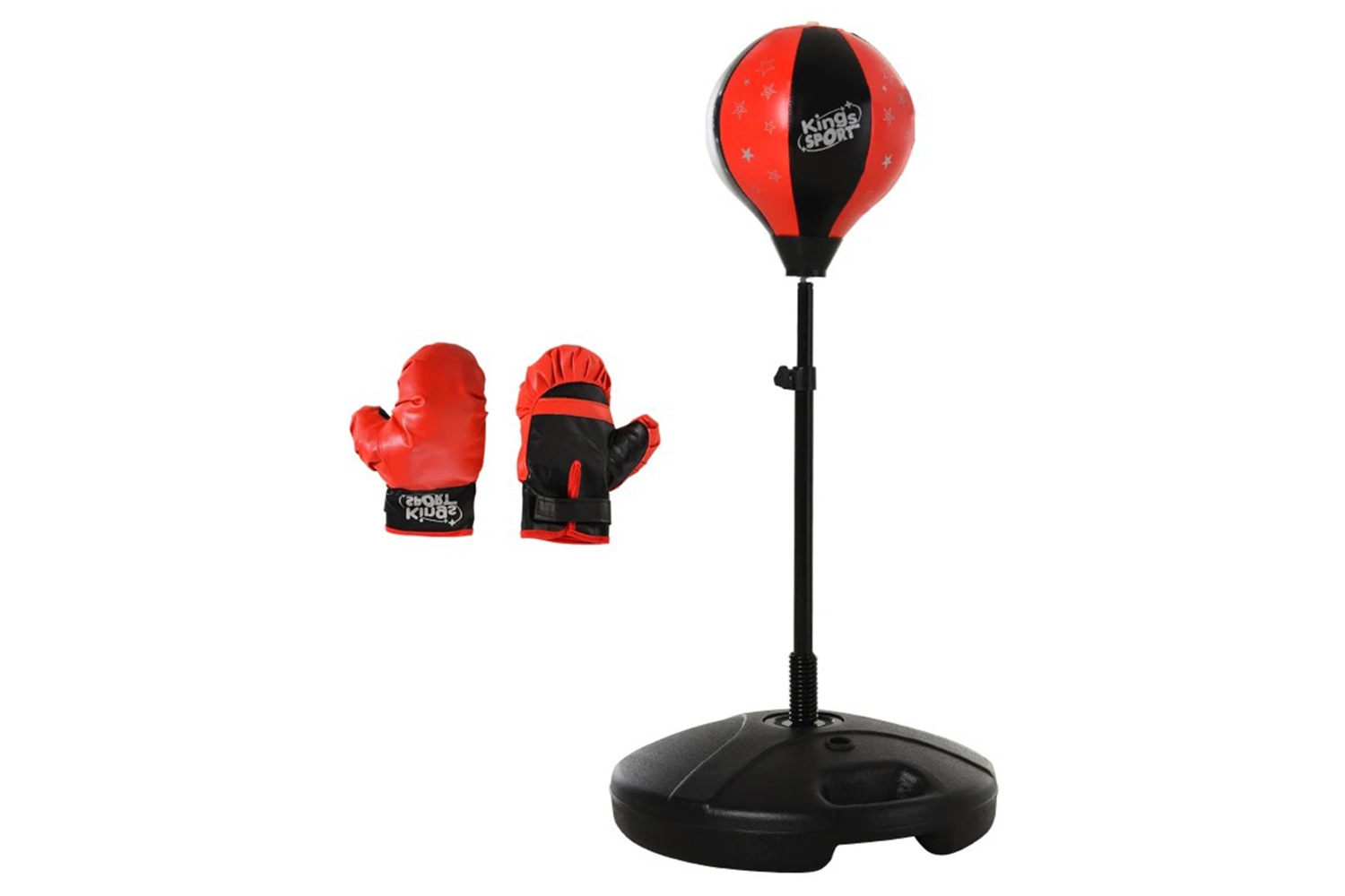 Homcom 340-002 Teens PVC Freestanding Rebound Spring Punch Bag | Black/Red