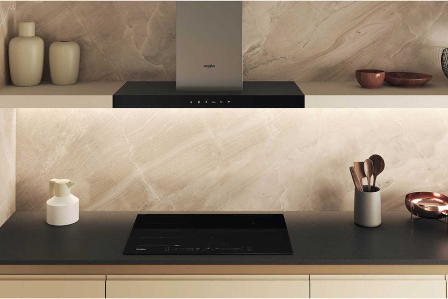 Whirlpool 77cm Induction Hob with Clean Protect | WFS1577CPNE | Black