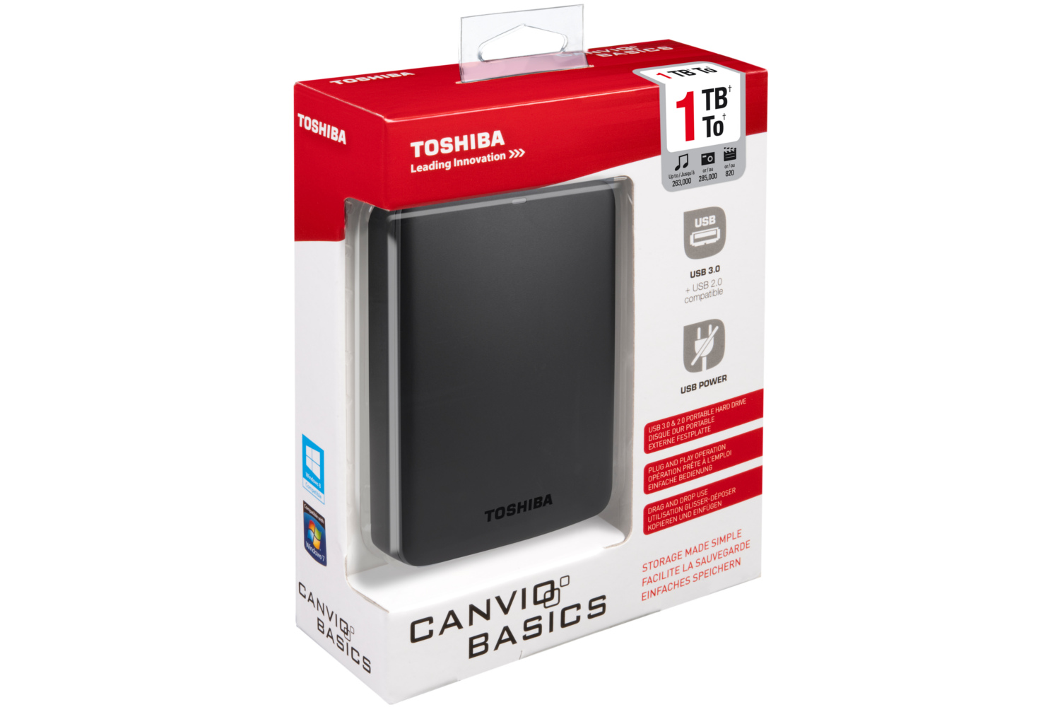 Toshiba Canvio Basics Portable Hard Drive | 1TB