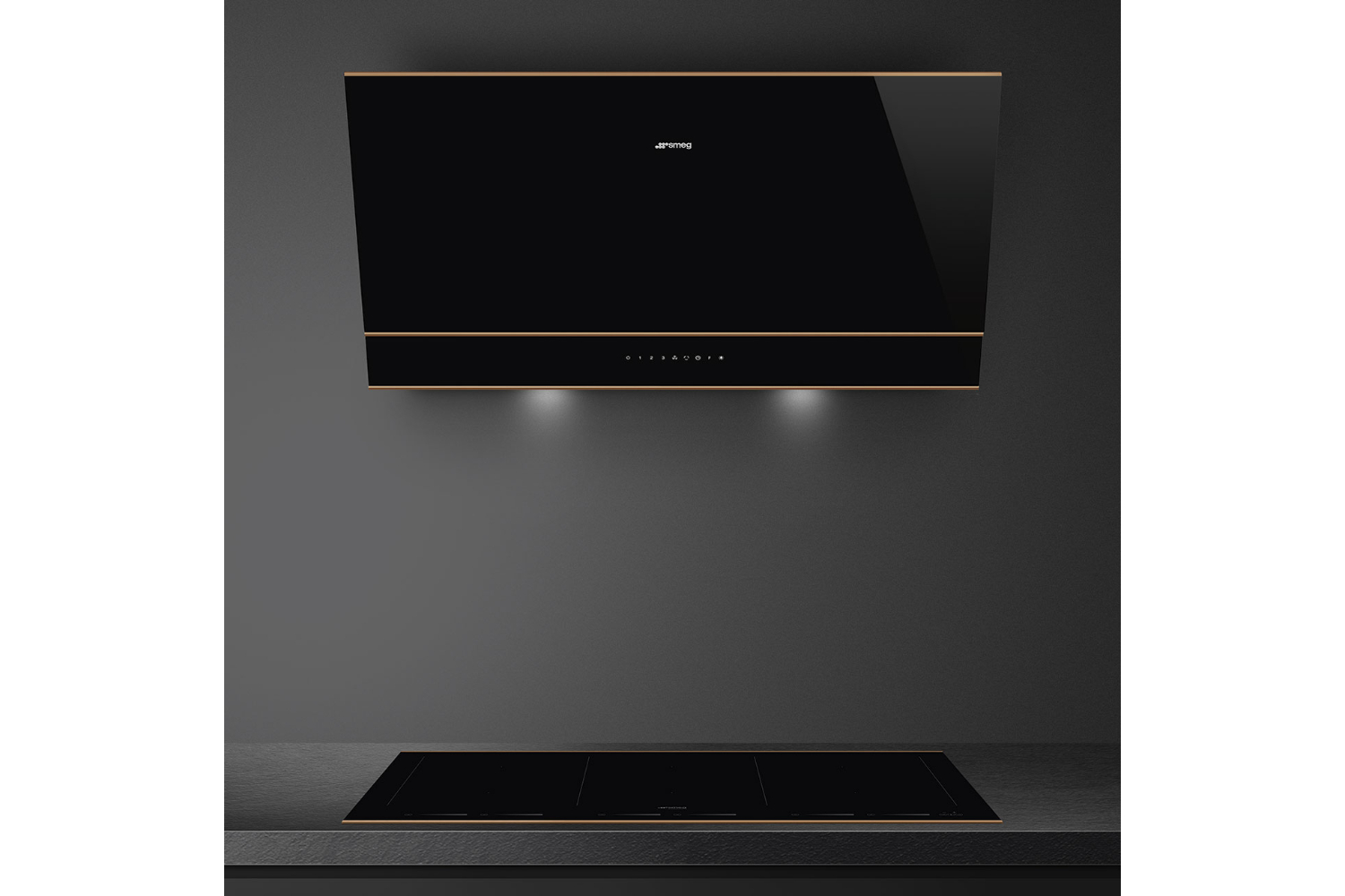 Smeg 90cm Decorative Wall Mount Hood | KV694R | Black