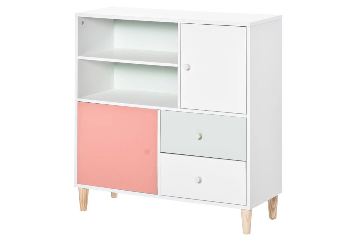 Homcom 311-029PK Kids Bookshelf and Storage | Pink