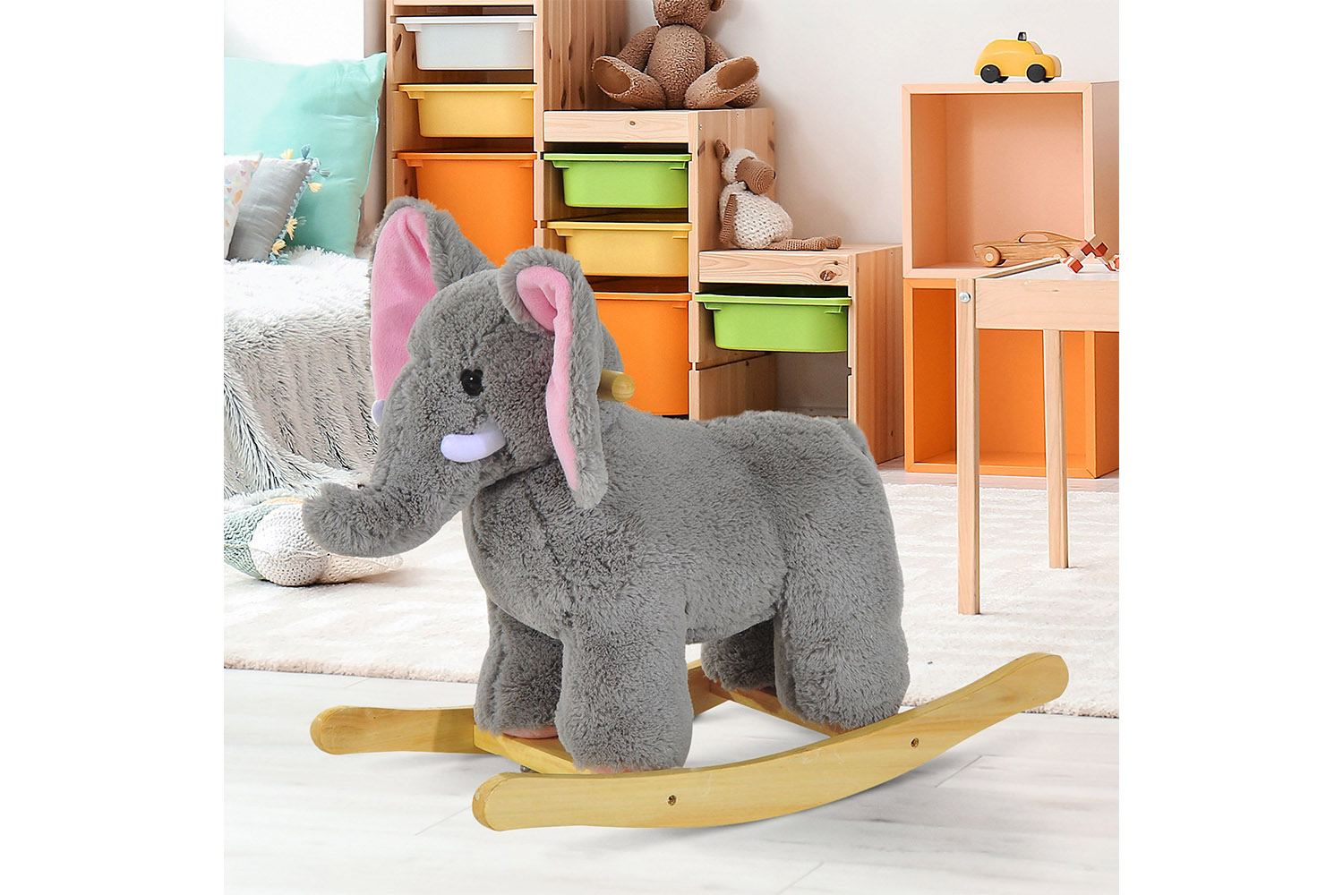 Homcom 330-048 Kids Rocking Elephant | Grey