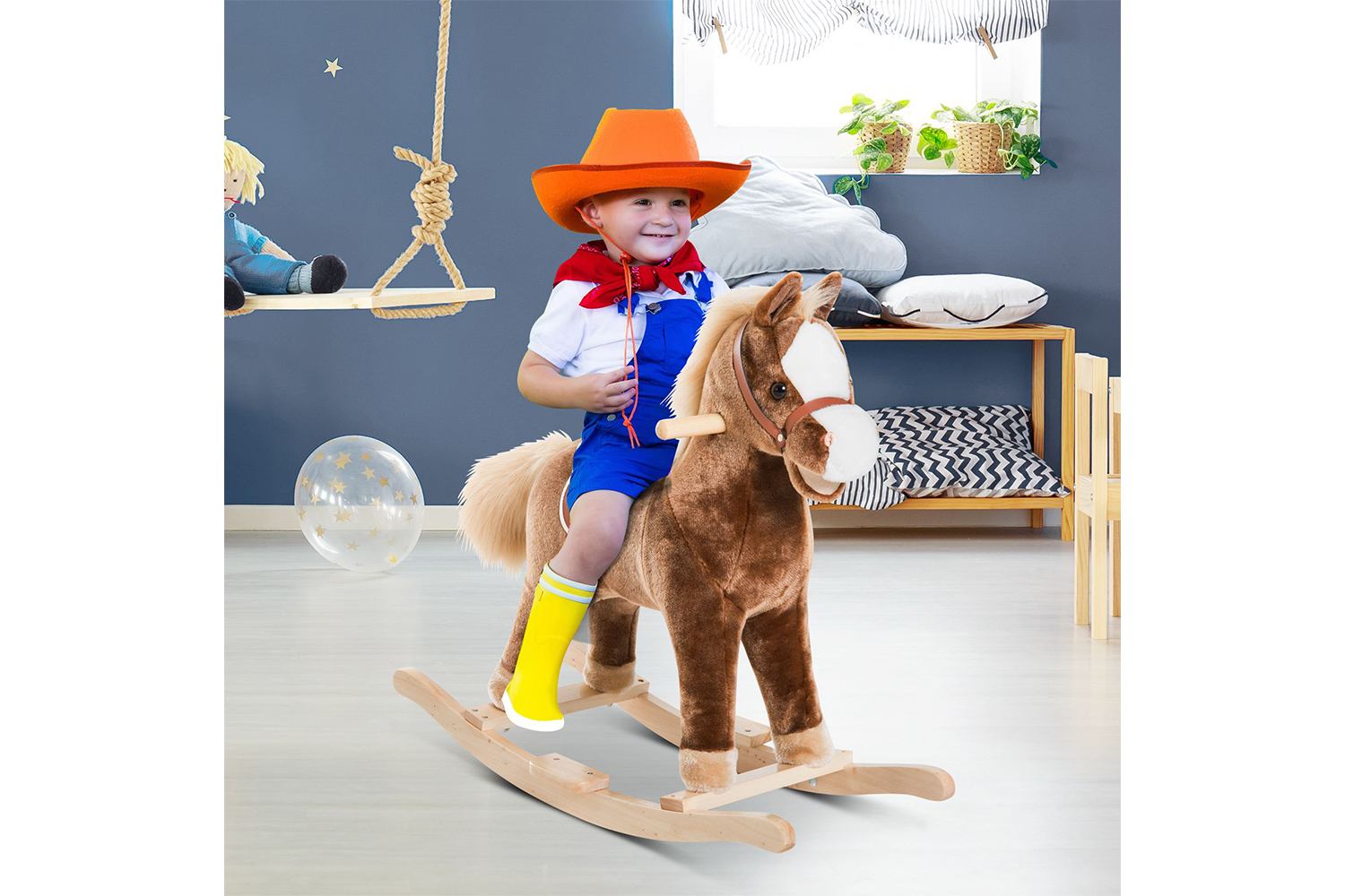 Homcom 330-091 Kids Rocking Horse | Brown