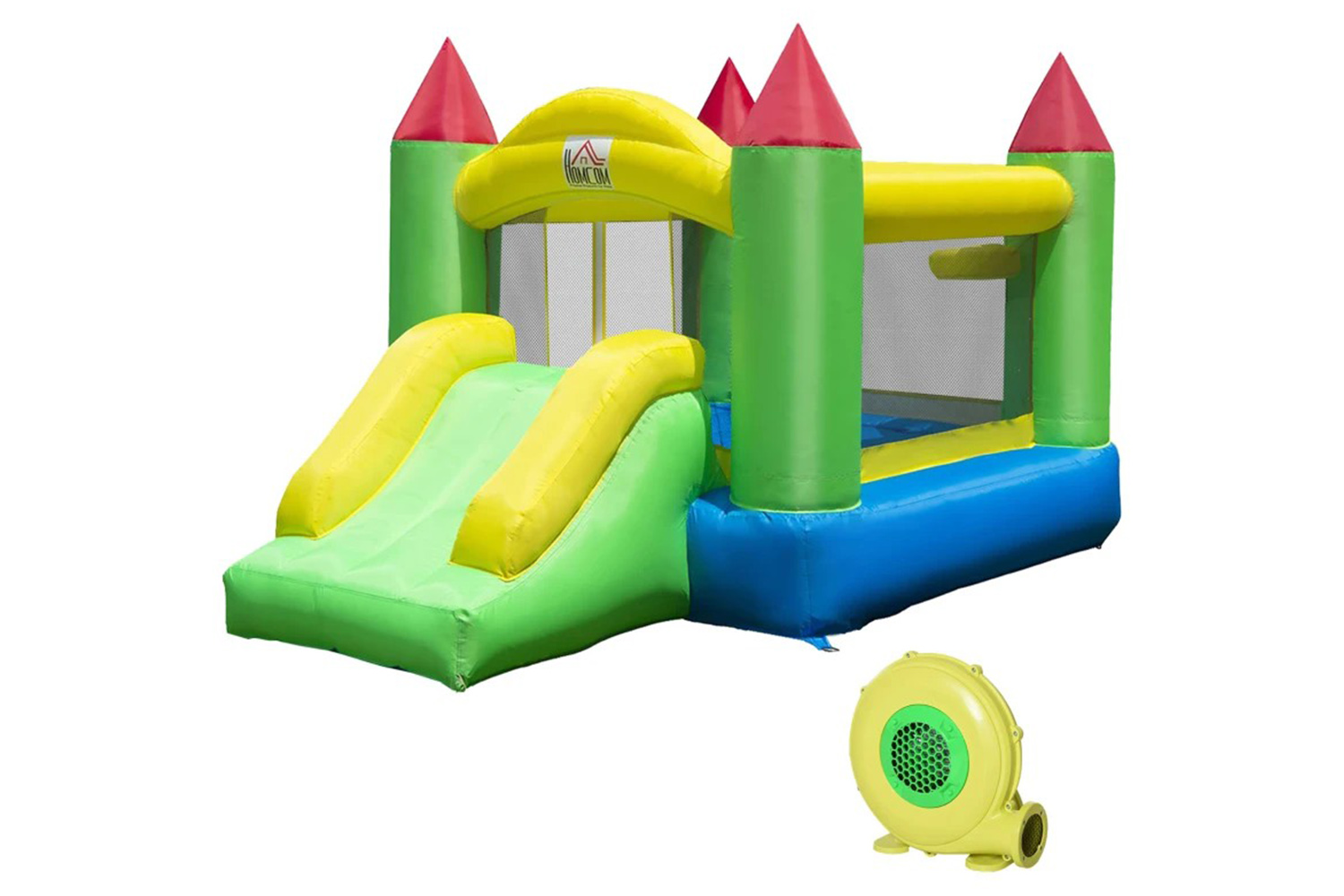 Homcom 342-003 Nylon Inflatable Bouncy Castle | Multi-Colour