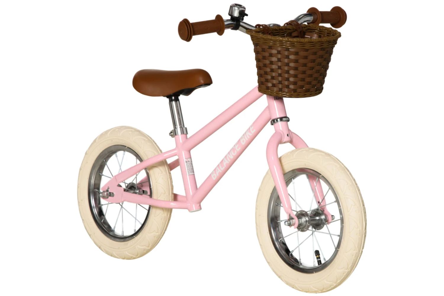 Homcom 370-206PK 12" Kids Balance Toddler Bike | Red