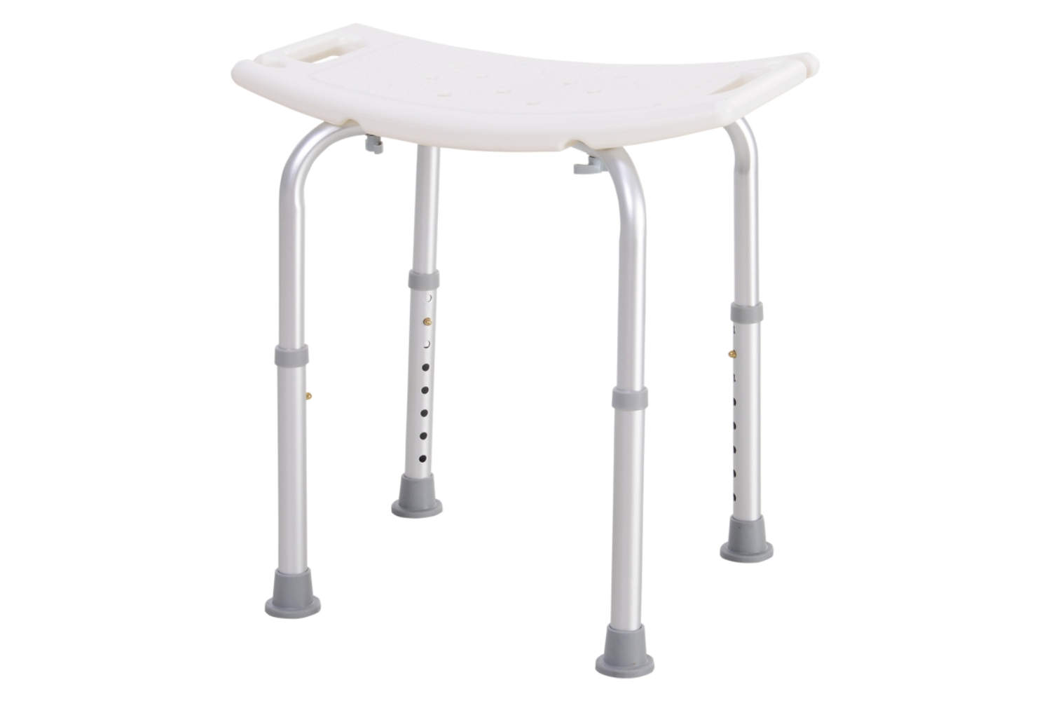 Homcom 72-0012 Plastic Non-Slip Portable Bathroom Stool | White