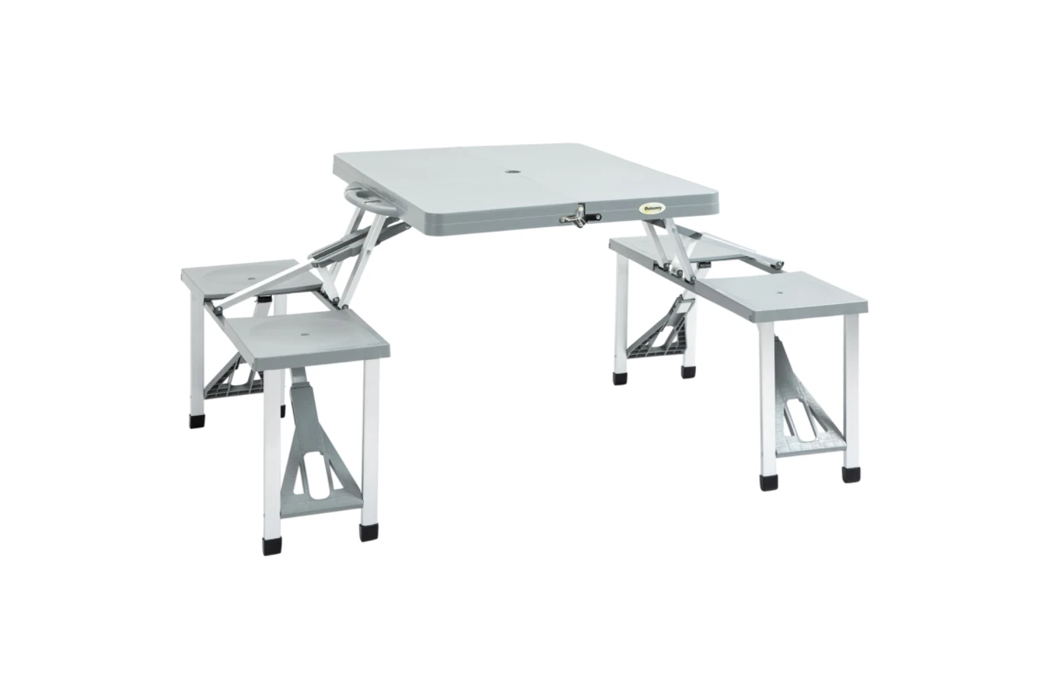 Homcom 84B-363 Outsunny Aluminium Portable Picnic Table Set | Silver