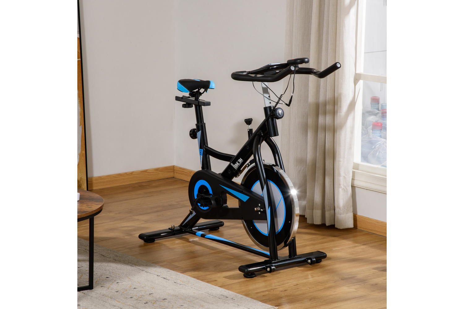 Homcom A90 259 Stationary Exercise Bike Black Blue