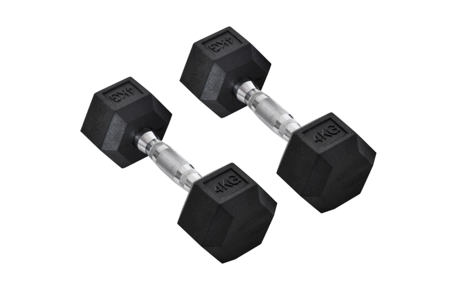 Homcom A91-015V01 Rubber Dumbbell Kit | 2 Pieces | Black