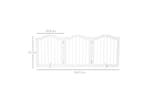 PawHut D06-048V01WT Freestanding Wood 3 Panels Dog Gate | White