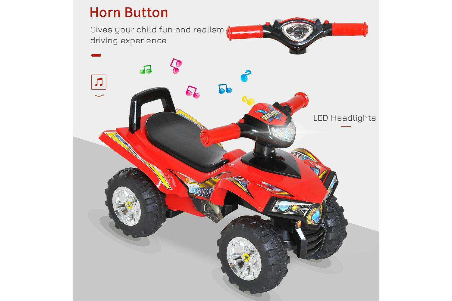 Homcom 370-054 Kids Sliding Car | Red