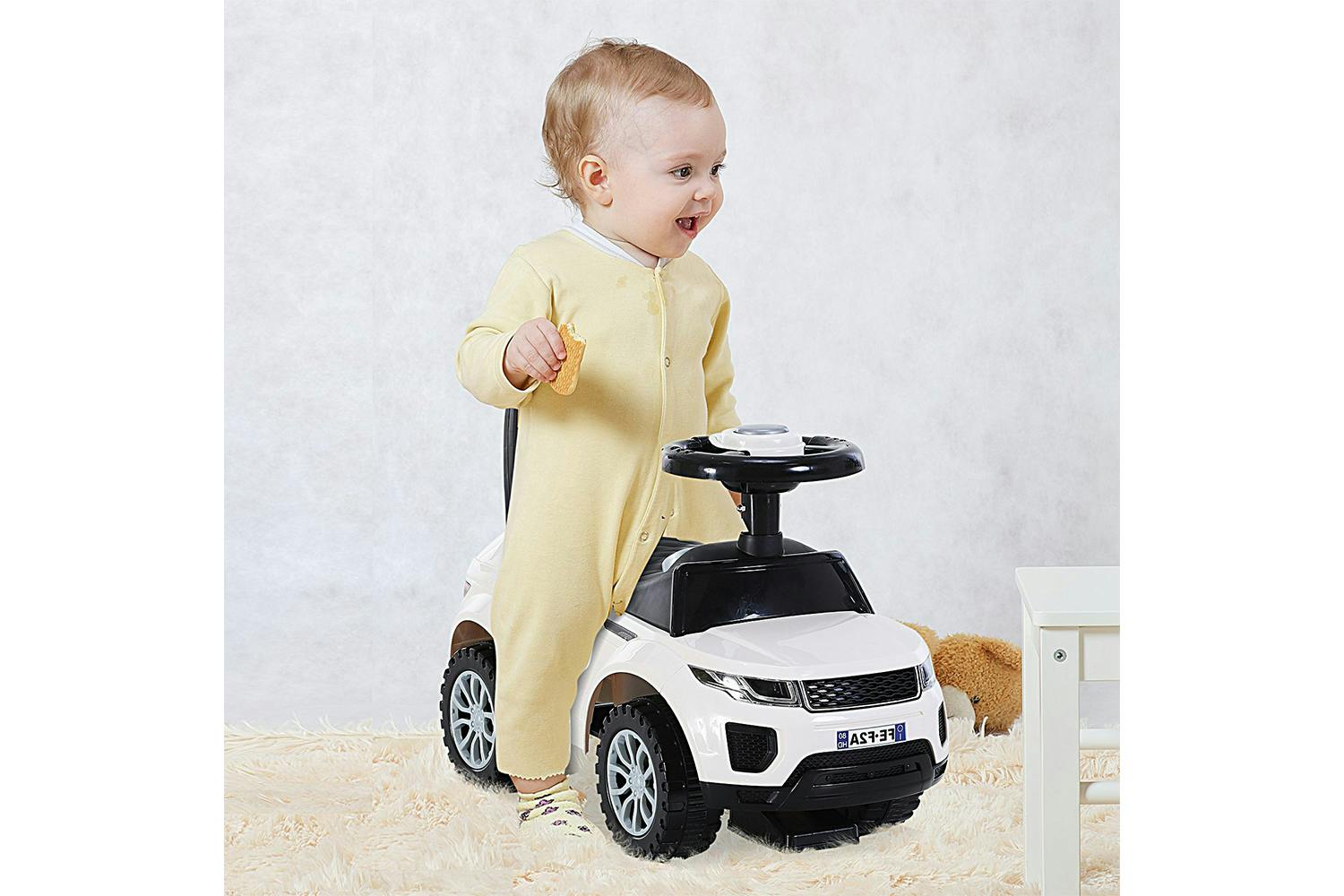 Homcom 370-083WT Kids Sliding Car | White