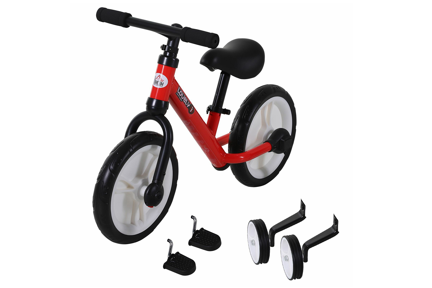 Homcom 370-091RD Kids Balance Bike | Red