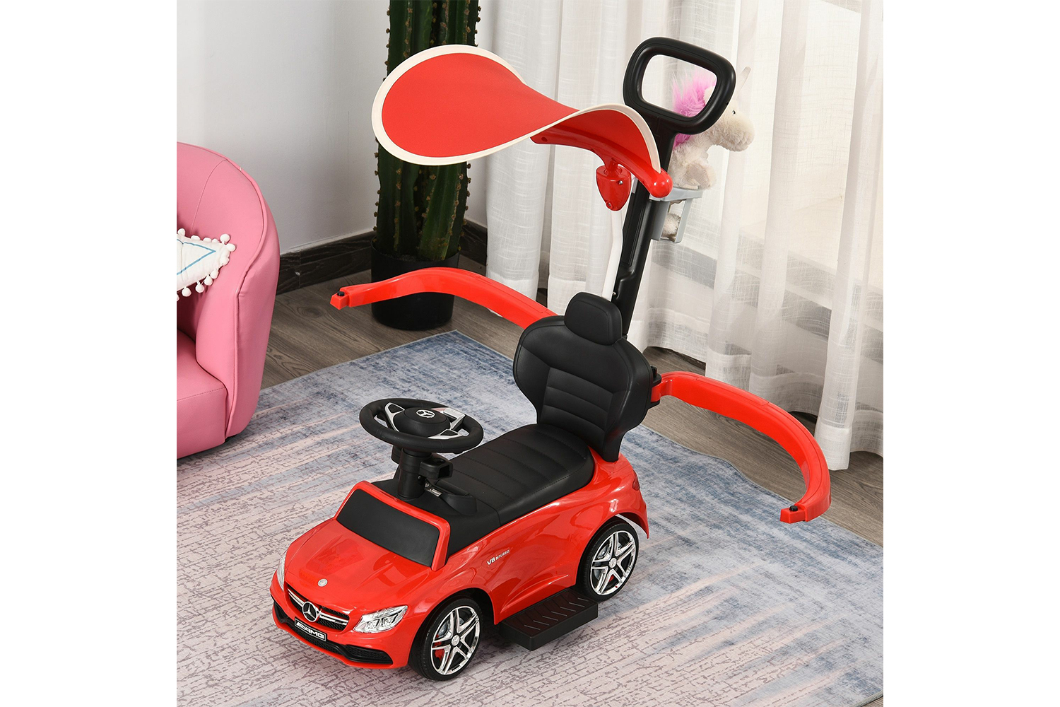 Homcom 370-114RD Ride-on Sliding Car | Red