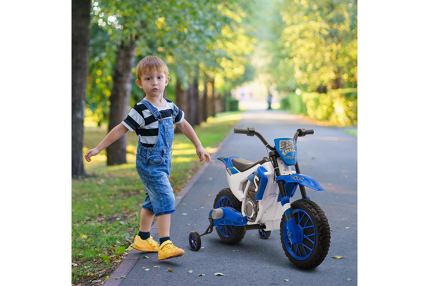 Homcom 370-165V70BU Electric Ride-on Motorcycle | Blue