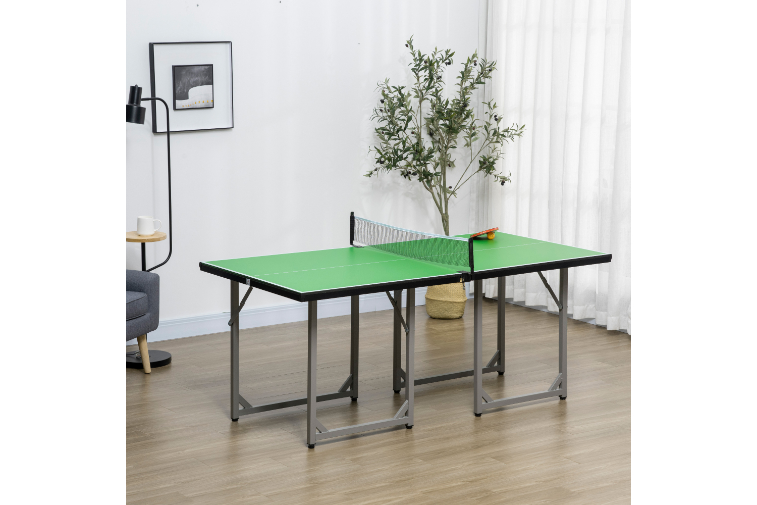 Homcom A90-130GN Indoor Ping Pong Table | Green
