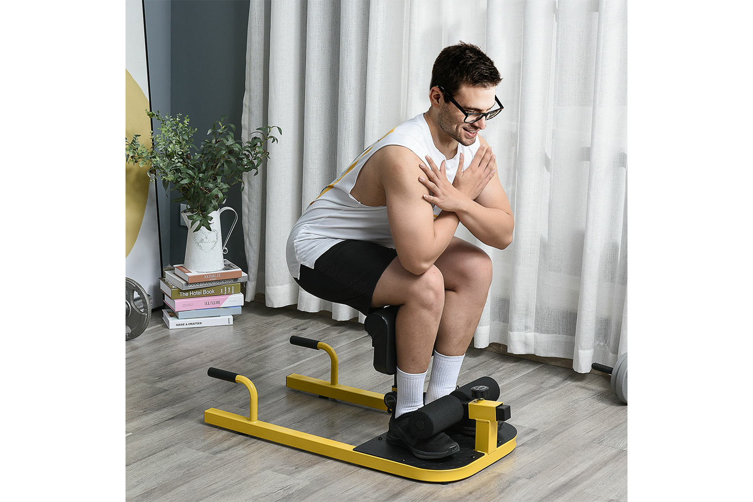 Homcom A91-069yl - Squat Machine, Adjustable