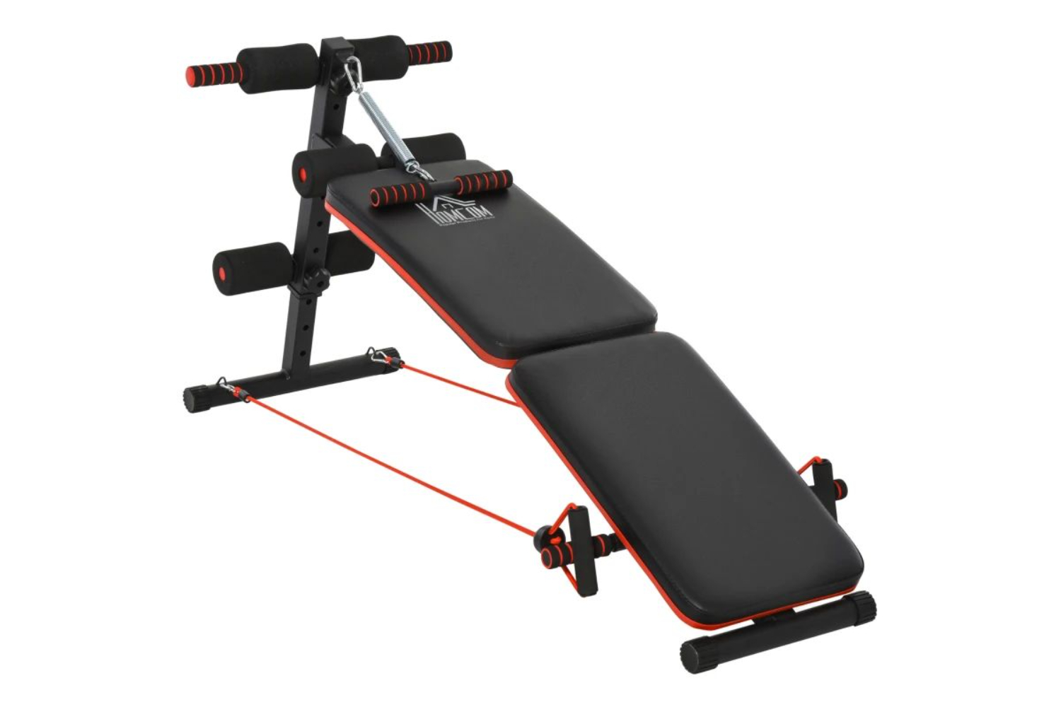 Homcom A91-085 Steel Foldable Home Core Workout Bench | Red/Black