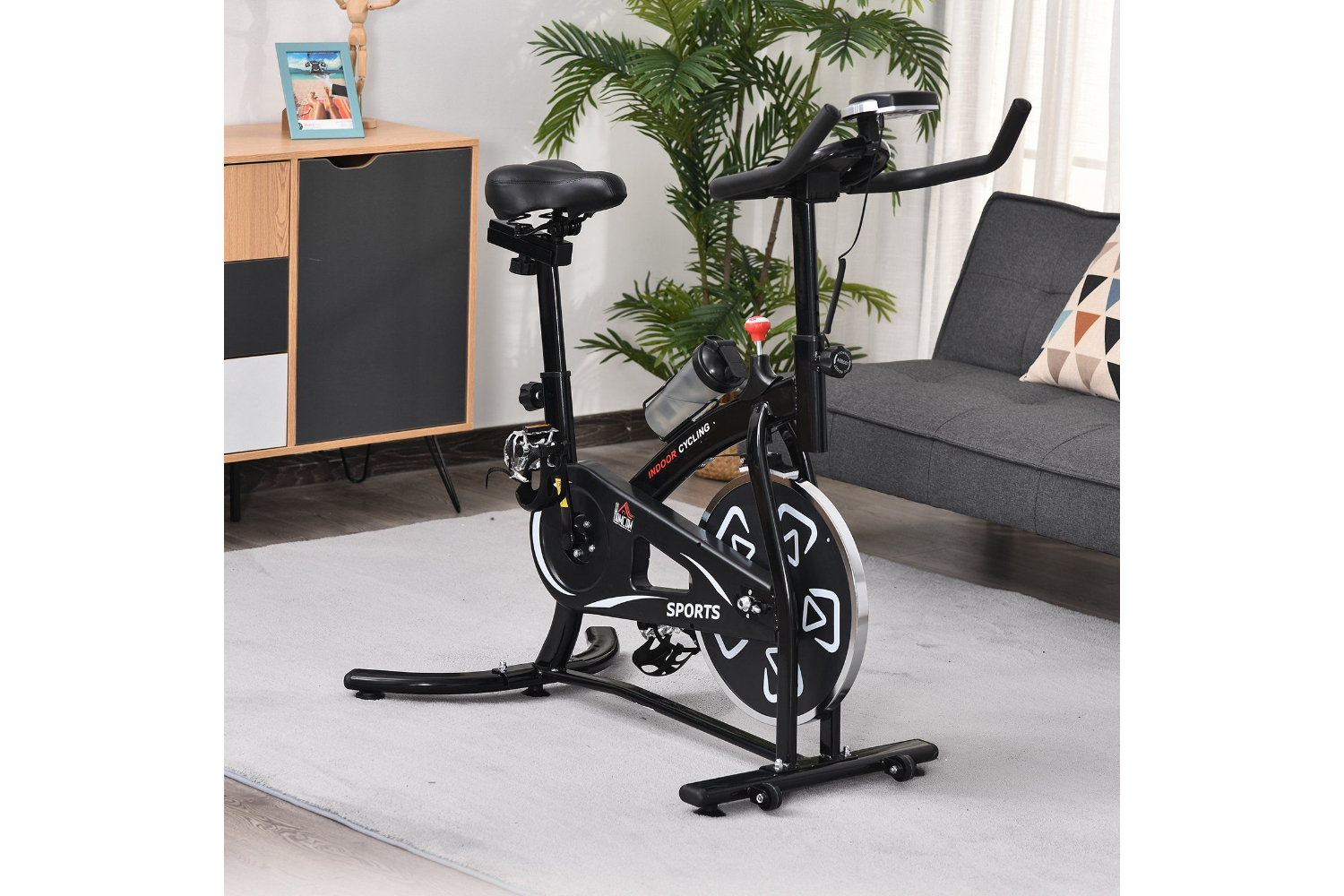 Homcom A91 094BK Exercise Bike w LCD Monitor Black Ireland