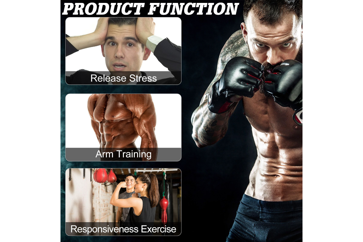 Homcom A91-098 Leather Boxing Speedball w/ Steel Frame