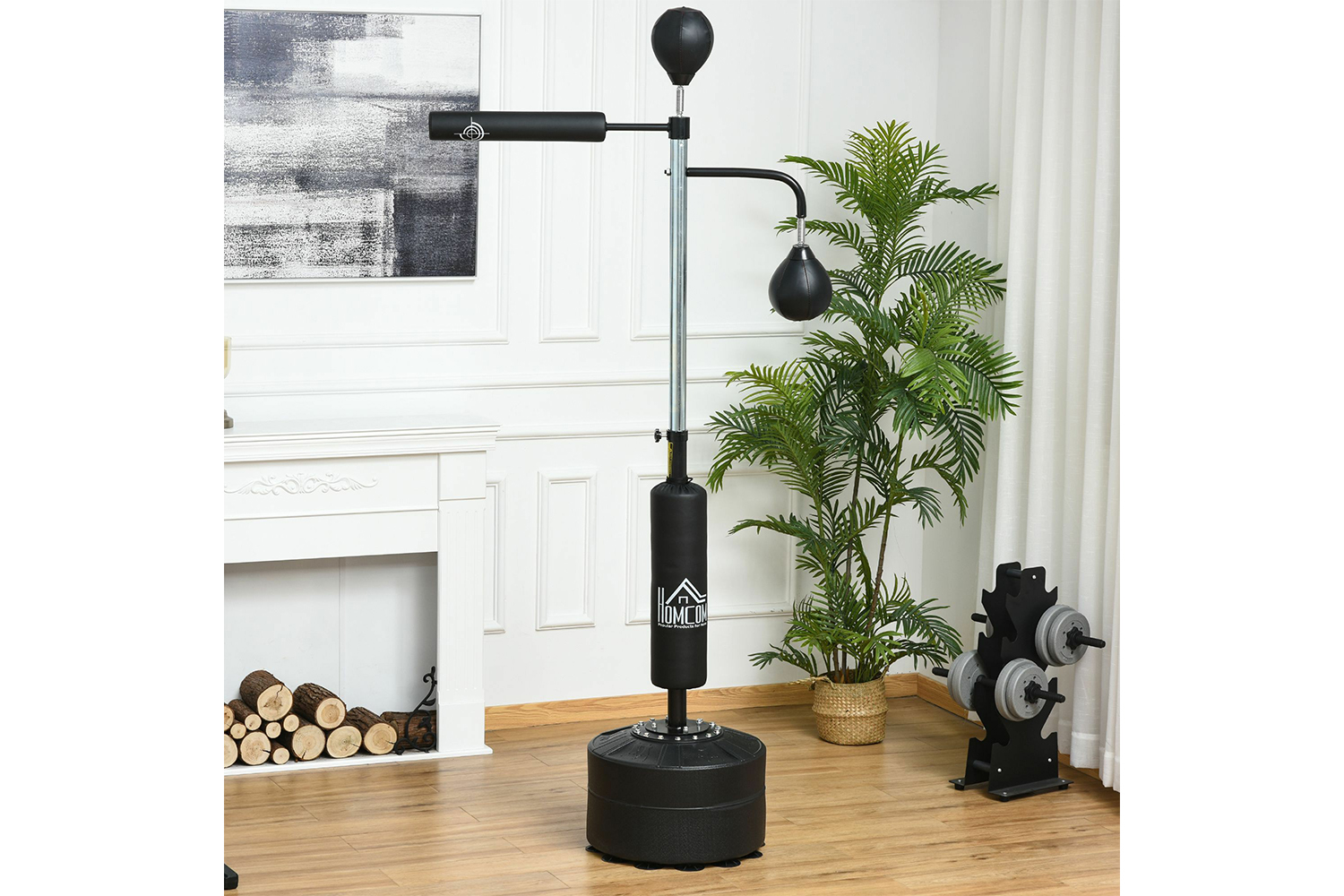 Homcom A91-120 Punching Bag with Stand Heavy Duty Boxing Set | Black