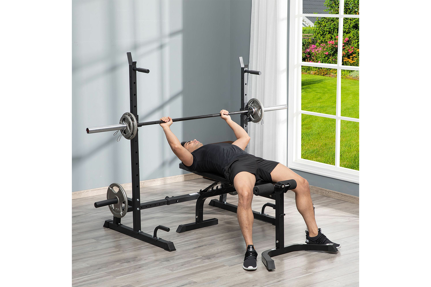 Homcom A91-183 - Adjustable Squat Rack