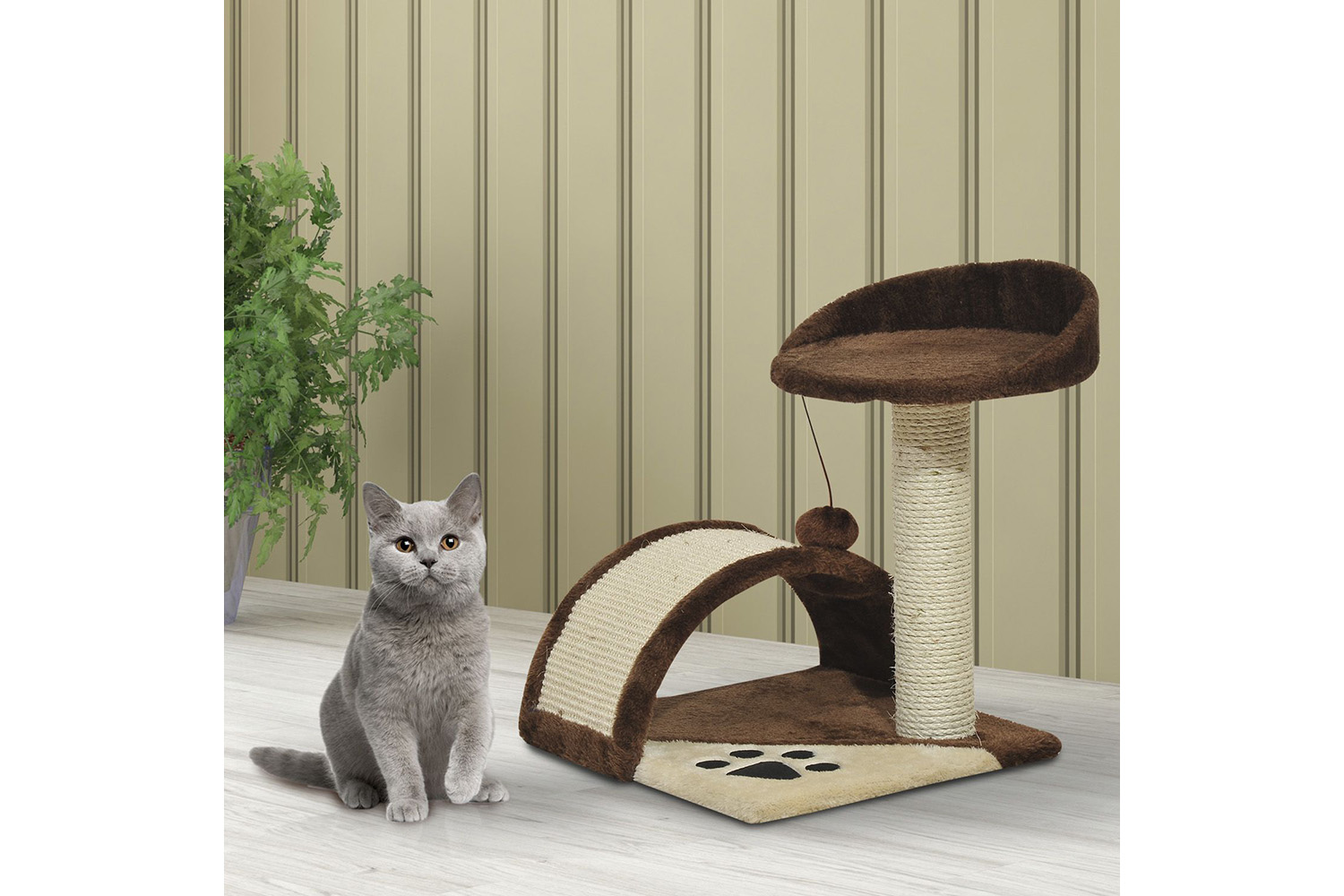 PawHut D30-034 Cat Tree | Brown